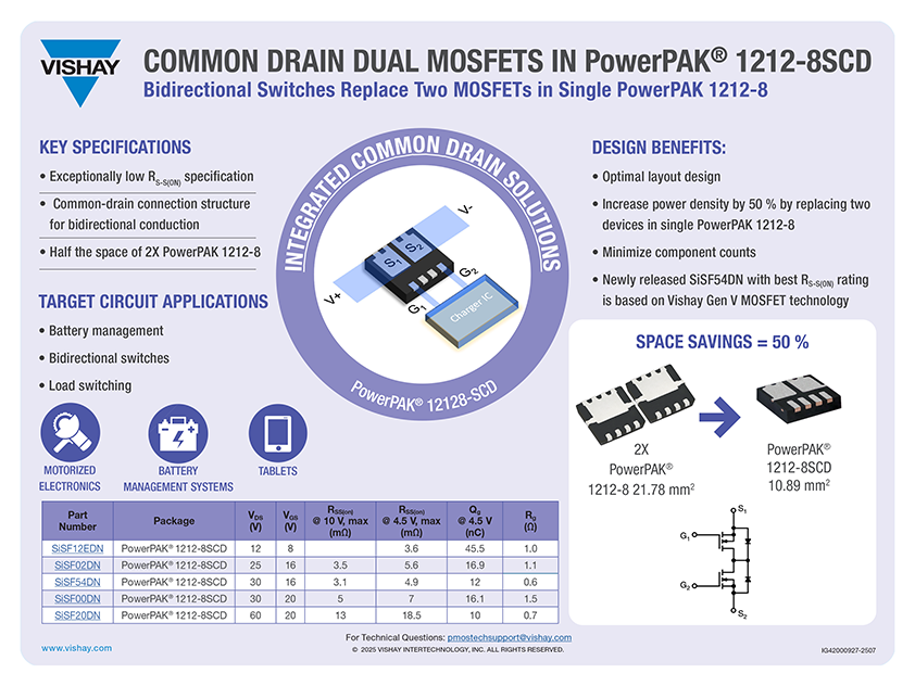 Common Drain Duel MOSFETs   